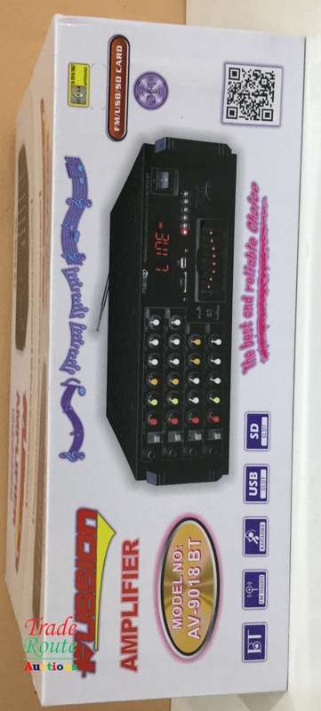 FUSSION PROFESSIONAL KARAOKE AMPLIFIER AV-9018 BT  Bluetooth Karaoke with USB, SD Card, FM Radio