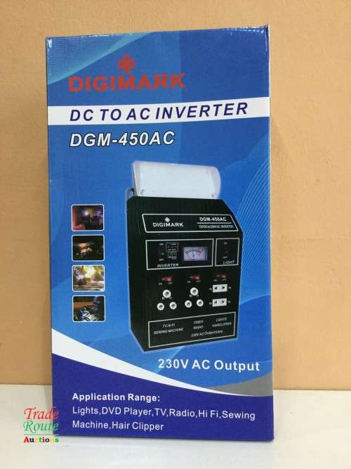Digimark DGM-450AC 12V DC to 220V AC Inverter + Built-in Charger - LIGHT + BATTERY RECHARGE FUNCTION