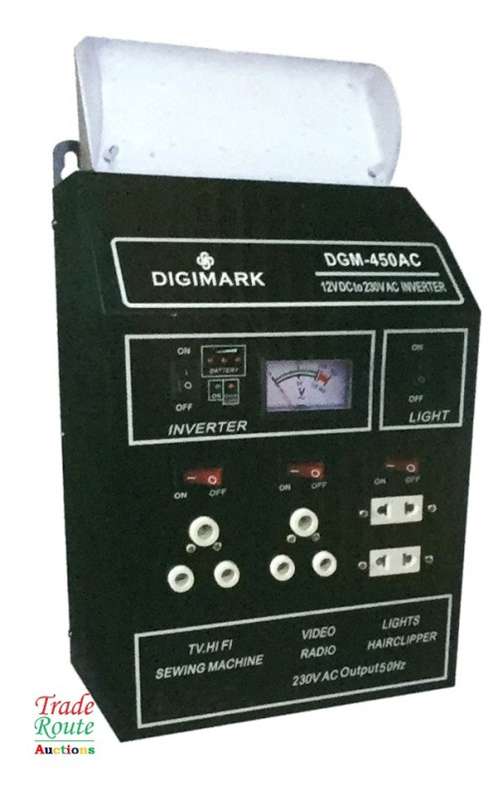 Digimark DGM-450AC 12V DC to 220V AC Inverter + Built-in Charger - LIGHT + BATTERY RECHARGE FUNCTION