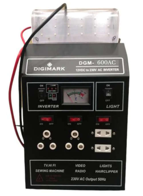 DIGIMARK DGM-600AC 12V DC to 220V AC Inverter with Built-in Charger 600W [LIGHT + BATTERY RECHARGE]