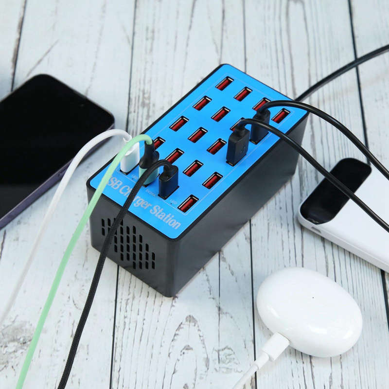 20 ports USB Intelligent Distribution Charger Desktop Fast Charging Station