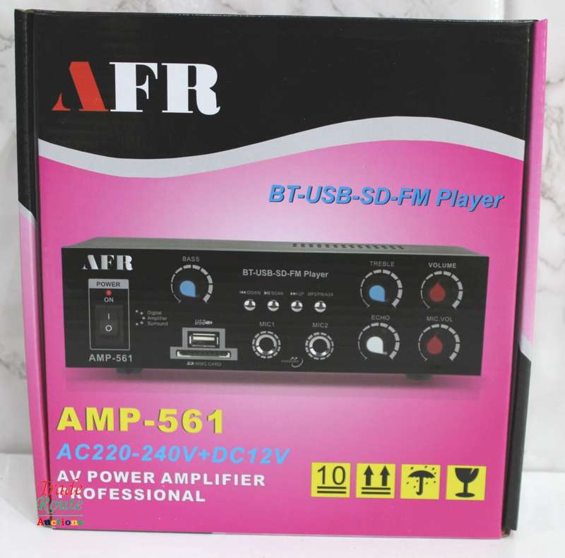AFR Digital Audio Amplifier AMP-561 FM RADIO - USB - SD CARD - 12V DC / 220V AC