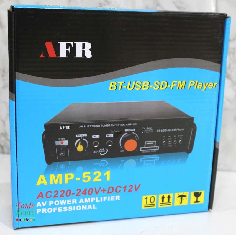 AFR Digital Audio Amplifier AMP-521 FM RADIO - USB - SD CARD - 12V DC / 220V AC