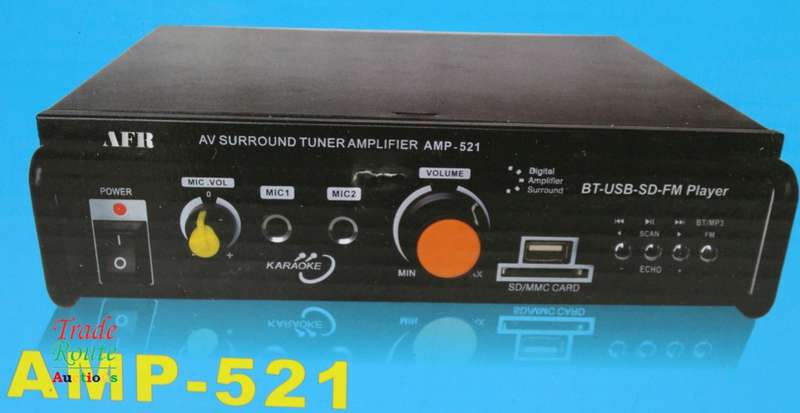 AFR Digital Audio Amplifier AMP-521 FM RADIO - USB - SD CARD - 12V DC / 220V AC