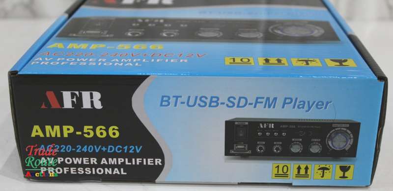 AFR Digital Audio Amplifier AMP-566 FM RADIO - USB - SD CARD - 12V DC / 220V AC