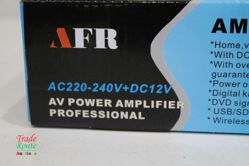 AFR Digital Audio Amplifier AMP-566 FM RADIO - USB - SD CARD - 12V DC / 220V AC