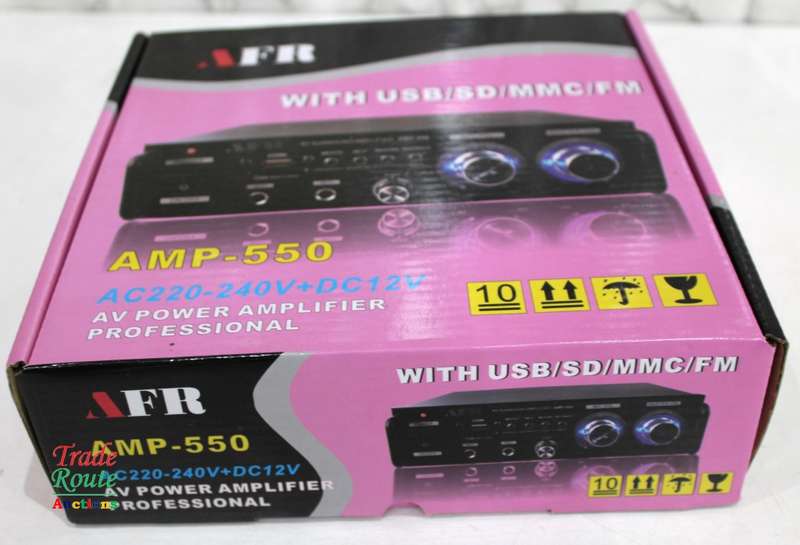 AFR Digital Audio Amplifier AMP-550 FM RADIO - USB - SD CARD - 12V DC / 220V AC