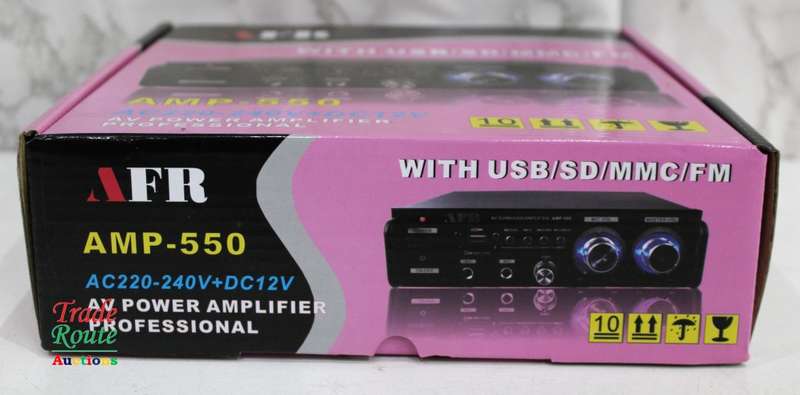 AFR Digital Audio Amplifier AMP-550 FM RADIO - USB - SD CARD - 12V DC / 220V AC