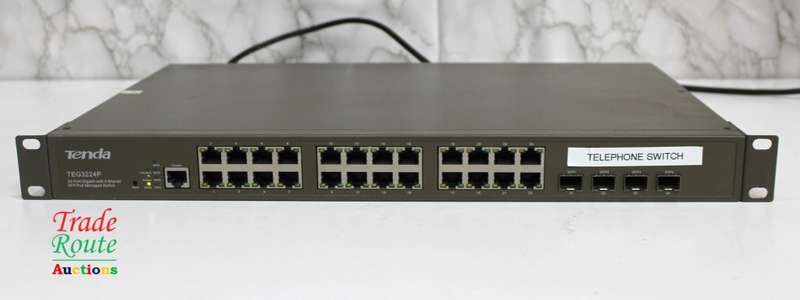 TENDA TEG3224P 24-Port 10/100/1000Mbps Gigabit with 4 Shared SFP PoE Managed Switch