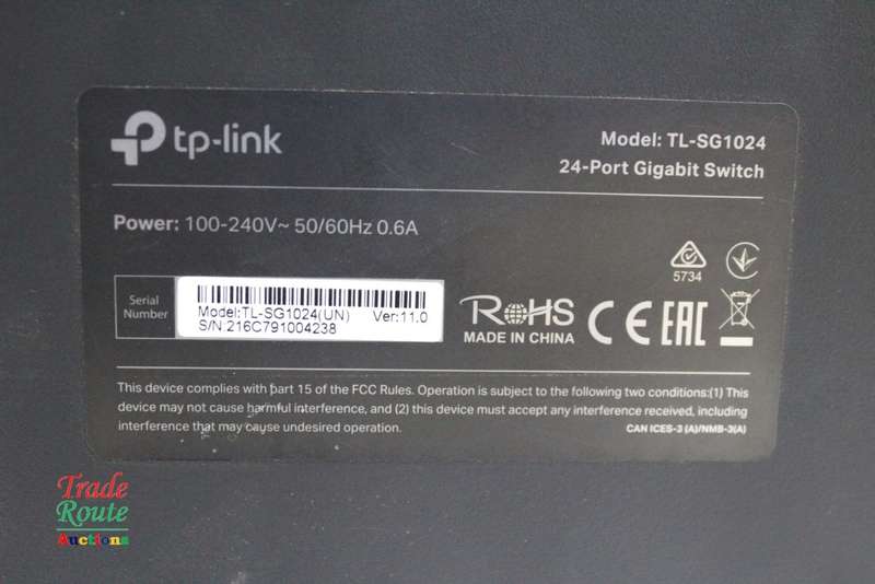 TP-Link TL-SG1024 Managed Network Switch L2 Gigabit Ethernet 10/100/1000 Mbits Black