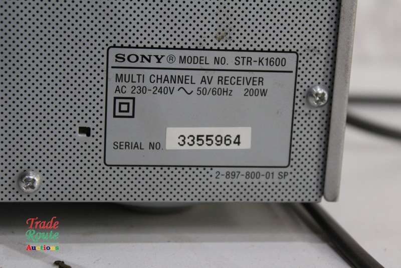 Sony STR-K1600 Multi-Channel  A/V Receiver [ Salvage Stock - For Spares/Repair ]