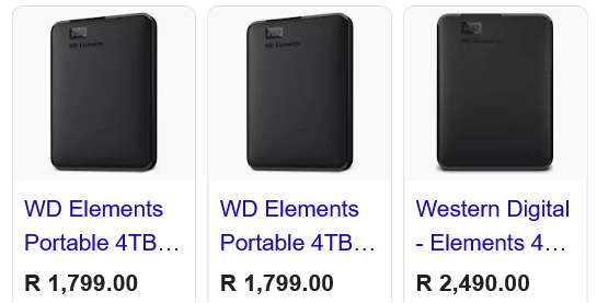 4TB External HDD - Western Digital WD Elements 4TB Portable External Hard Drive - Brand New