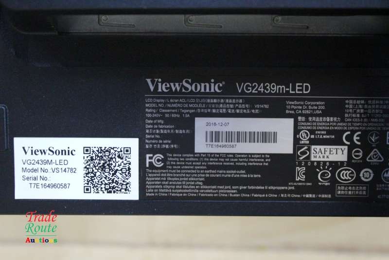 ViewSonic 24 inch Widescreen 1920x1080 16:9 LED Backlit Full HD LCD Monitor VGA DVI DisplayPort