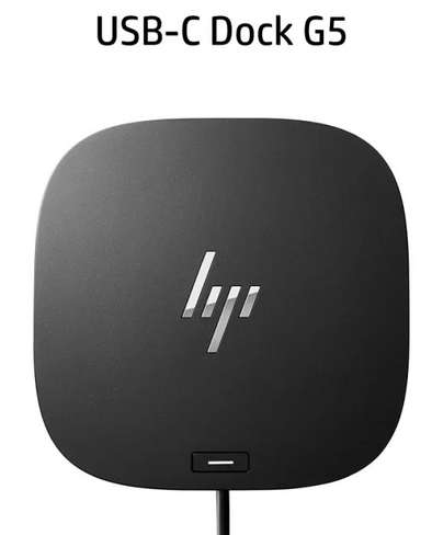 HP USB-C G5 Essential Docking Station - 8-in-1 Adapter for USB-C Thunderbolt-Enabled Laptops PCs