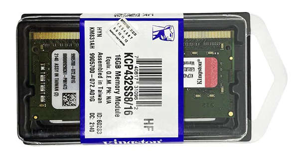 Kingston 16GB DDR4 RAM Laptop Memory 3200Mhz KCP432SS8/16