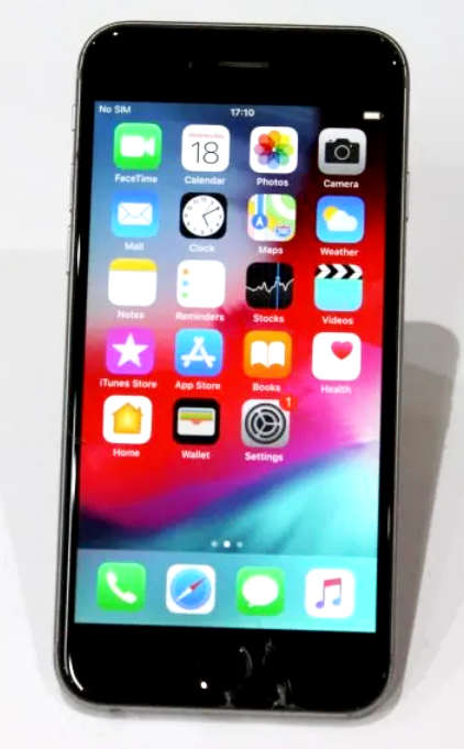APPLE IPHONE 6 | A1586 | MQ3D2AA/A| 32GB - [ CRACKED OUTER GLASS - LCD IS FINE ]