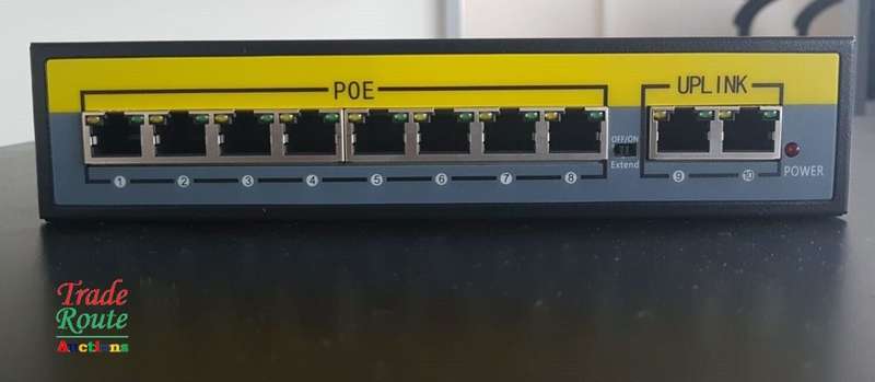10 PORT POE network cable powered Switch Hub 100Mbps PoE Ethernet 10/100 8 Channel Switch