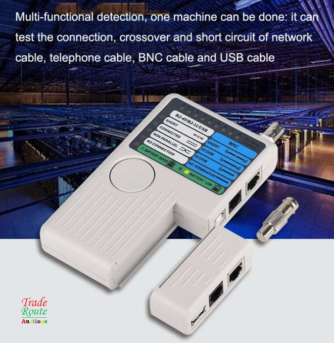 4 in 1 Remote Network Cable Tester for RJ45 RJ11 USB BNC LAN Cable Multi-functional