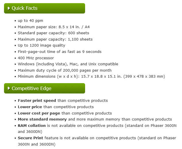 XEROX phaser 3600 laser printer 94% Toner Left - 1200 x 1200 dpi Print - Up to 38ppm Mono Print