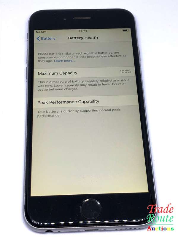 Apple iPhone 6 Space Grey (Pre Owned) SmartPhone - Battery health 100%