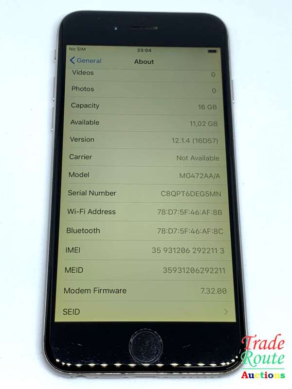 Apple iPhone 6 Space Grey (Pre Owned) SmartPhone (Unlocked to All networks)