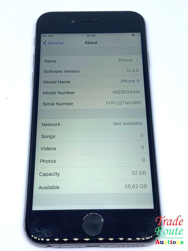 32GB Apple iPhone 6 Space Grey (Pre Owned) SmartPhone (Unlocked to All networks) 98% Battery