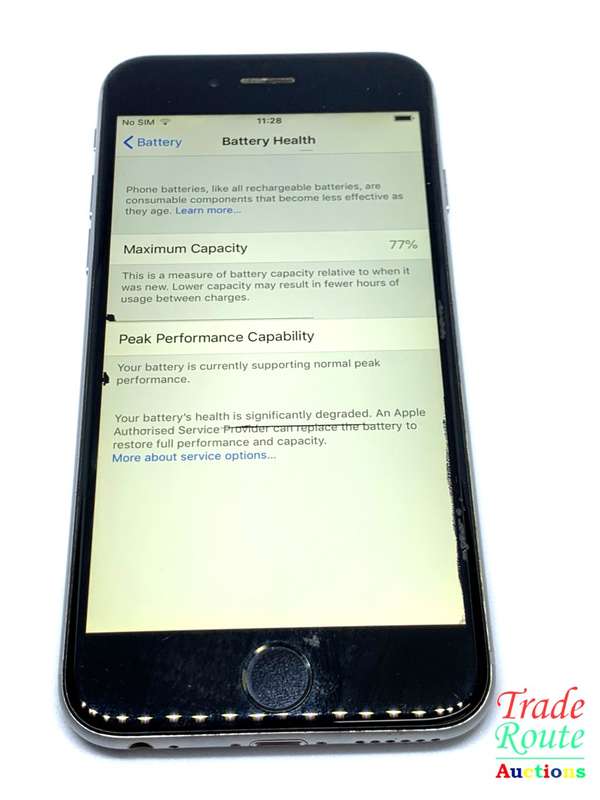 Apple iPhone 6 Space Grey (Pre Owned) SmartPhone (Marks & Lines on Screen)