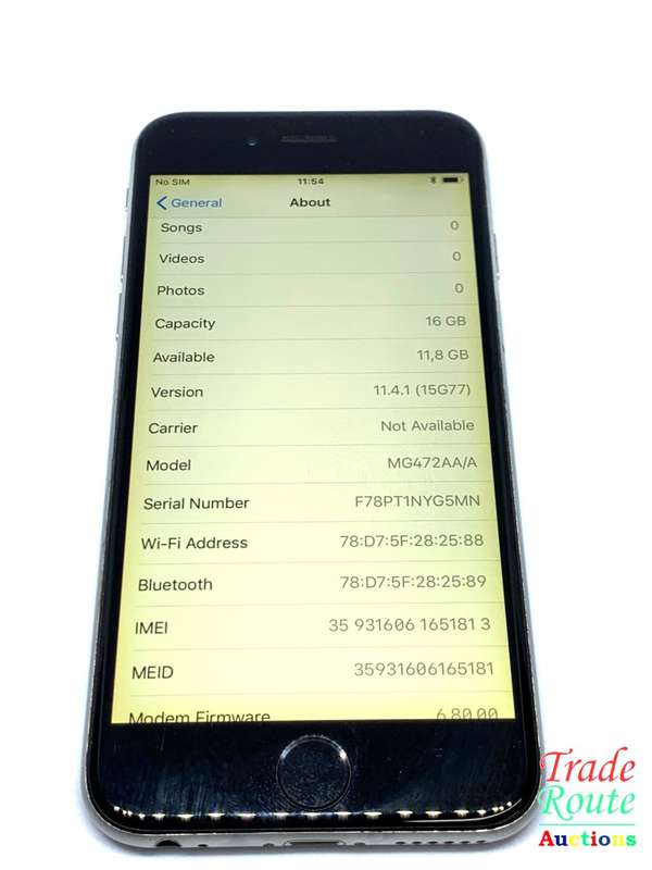 Apple iPhone 6 Space Grey (Pre Owned)