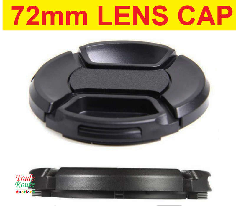 72mm LENS CAP Snap-On Center Pinch Camera Lens Front Cap For Canon Nikon Sony Alpha DSLR Lenses