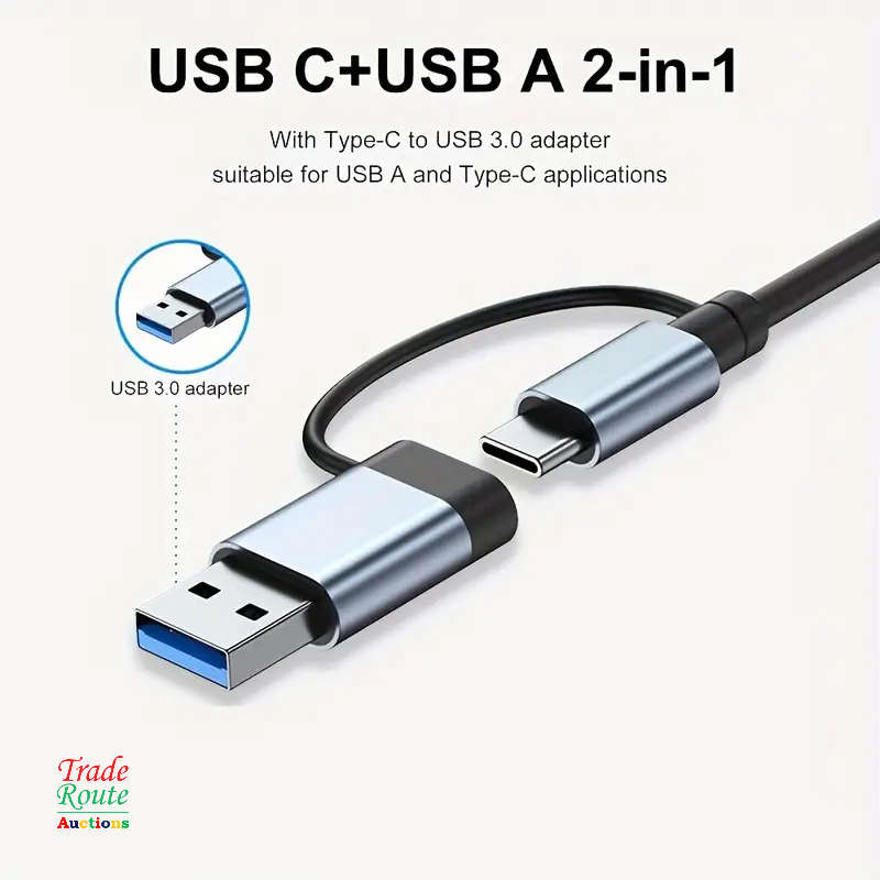 8 in 1 USB-C Adapter Hub Docking Station 8 Port HUB Card Reader Multi-functional