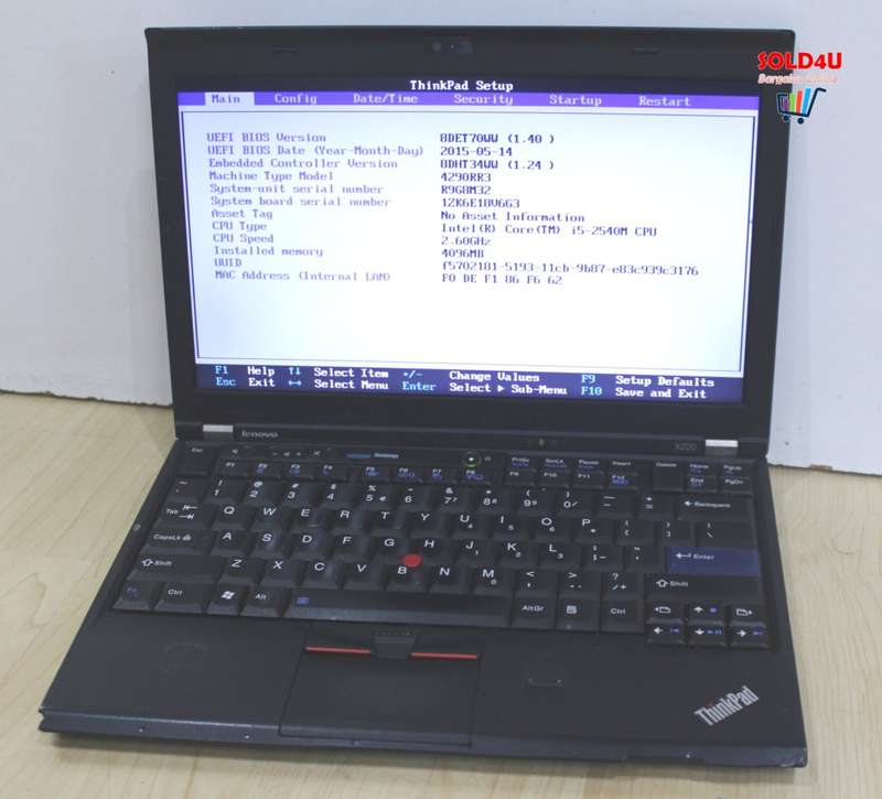 LENOVO THINKPAD X220 CORE i5 2540M 2.6GHz, 4GB RAM, 320GB HDD LAPTOP NOTEBOOK