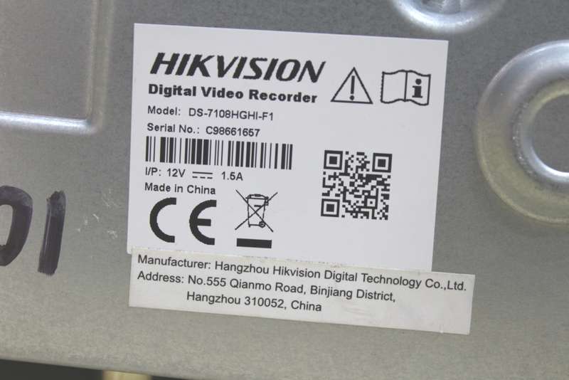 2 X Hikvision 8CH DVR Digital Video Recorders (Salvage stock for Spares or Repair)