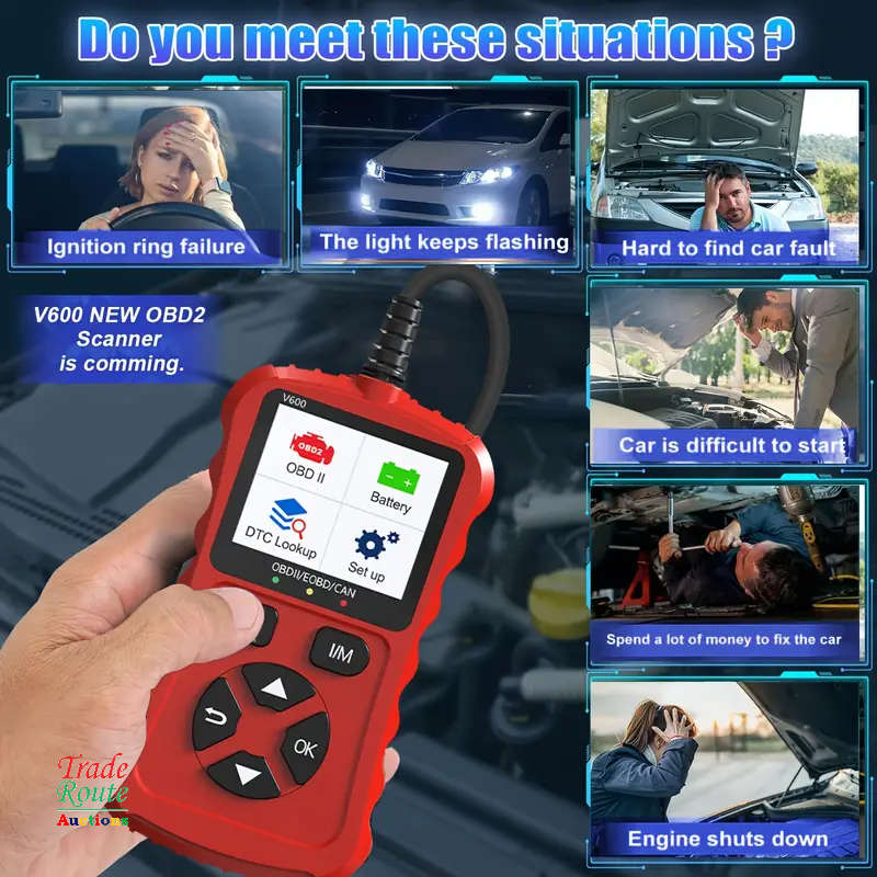 2024 OBD2 Scanner OBDII Automobile Car Fault Detector Code Scanner Diagnostic Several Car Models