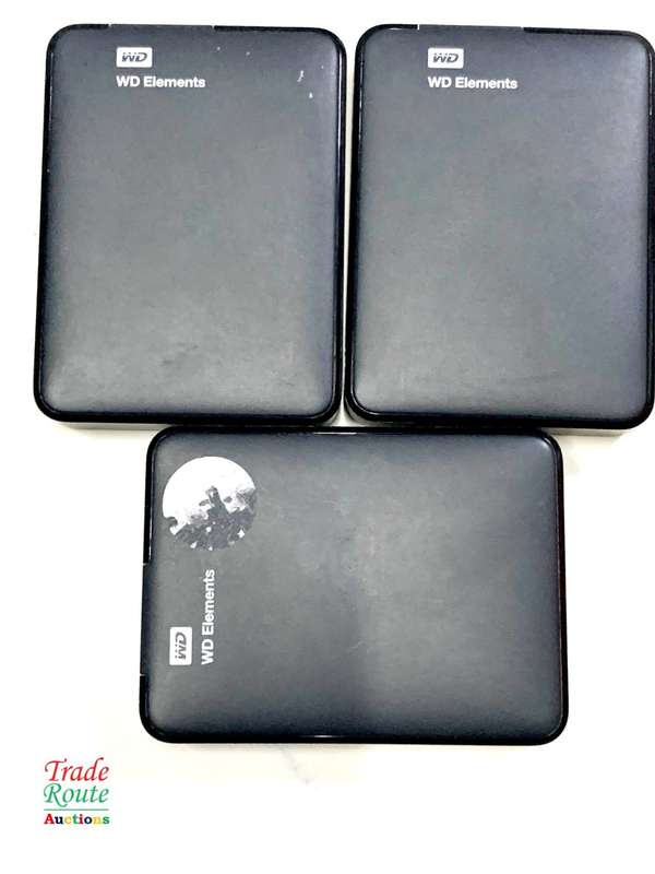 3 Pieces x WD 2TB Elements External Hard Drive - Faulty for Spares 1 bid wins all 3