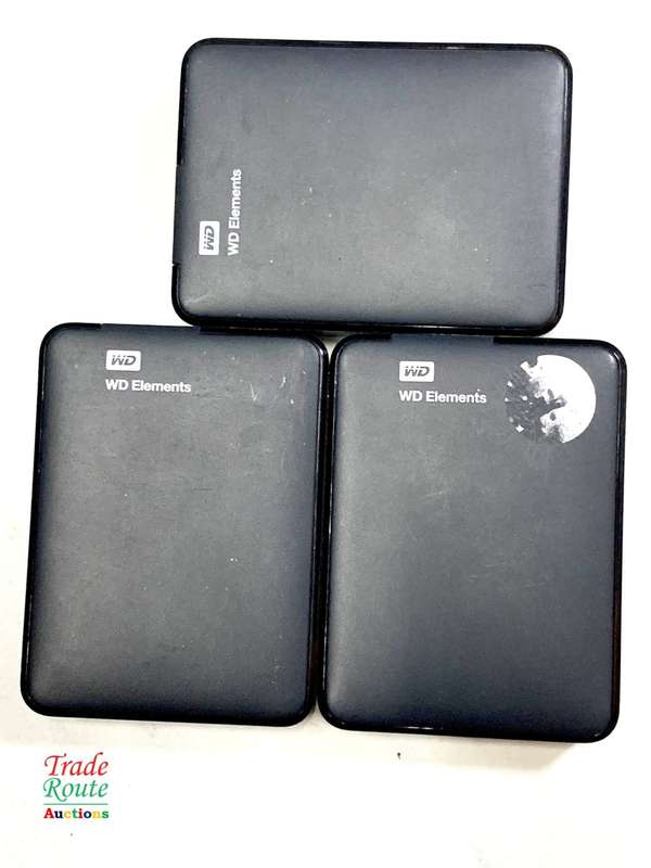 3 Pieces x WD 2TB Elements External Hard Drive - Faulty for Spares 1 bid wins all 3