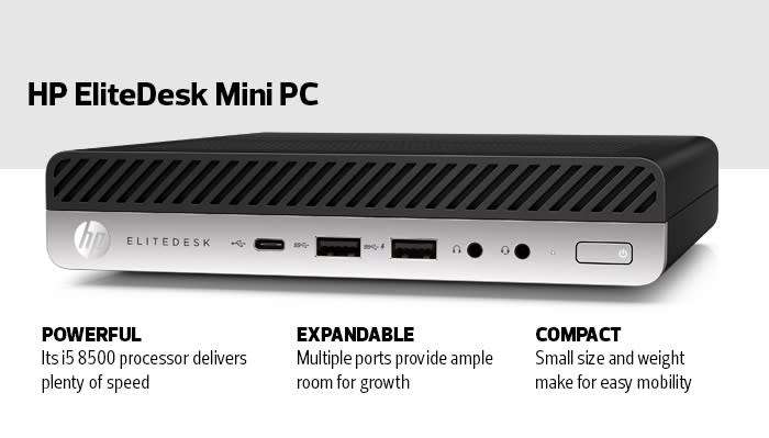 HP EliteDesk 800 G3 Desktop Mini Computer | Core i5 7500T 7th Gen Barebone PC [no HDD & no RAM]