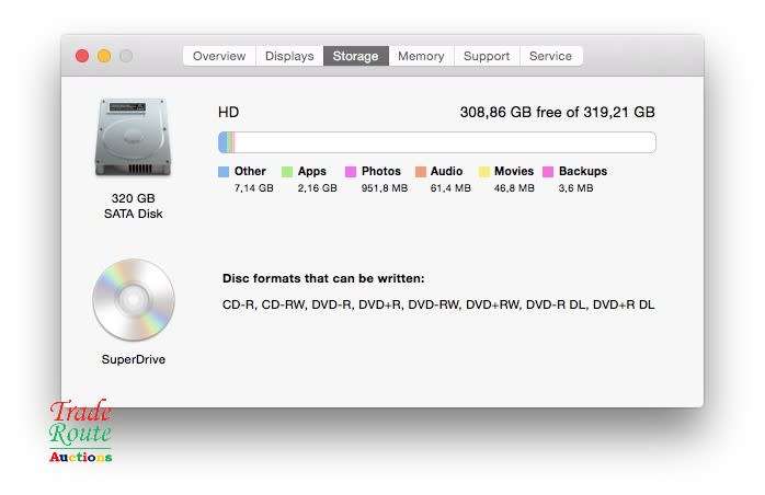 iMac 20-Inch `Core 2 Duo` 2.4Ghz - All in One COMPUTER Desktop - 4GB RAM - 320GB HDD
