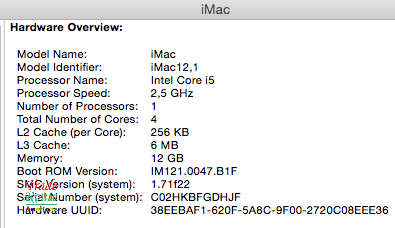 Apple Imac | 21.5 Inch | Core I5 2.5ghz 12gb Ram 500gb Hdd * Outer Glass Cracked