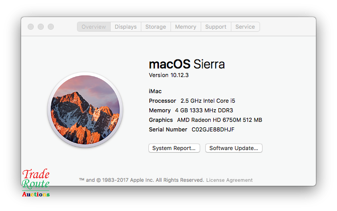 Apple Imac | 21.5 Inch | Core I5 2.5ghz 4gb Ram 500gb Hdd * AMD Radeon HD 6750M Graphics
