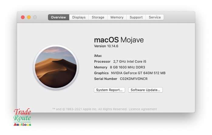 Apple iMAC | 21.5 INCH | Core i5 2.7GHz | 8GB RAM | 1TB HDD  * ULTRASLIM * Nvidia Geforce Graphics