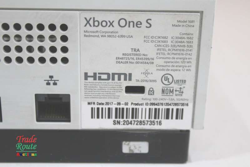XBOX One S Console (WHITE) Model 1681 [ Salvage Stock for Spares/Repairs ]