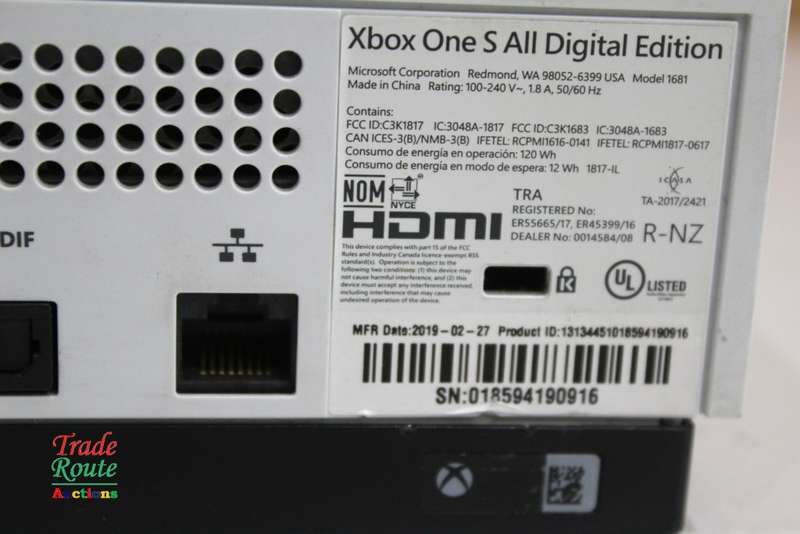 XBOX One S Console (WHITE) Model 1681 [ Salvage Stock for Spares/Repairs ] ALL DIGITAL EDITION