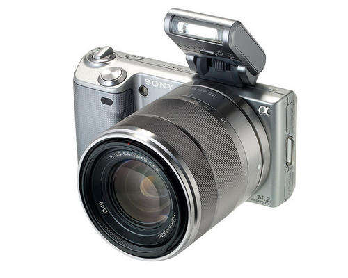 SONY NEX-5 COMPACT DSLR  14.2MP + TWIN LENS (18-55mm & 16mm f2.8)+ FLASH KIT - BUNDLE + BAG