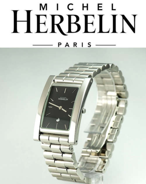 MICHEL HERBELIN BIG SIZE BLACK DIAL DATE MENS WATCH - 16826 - R 10,000