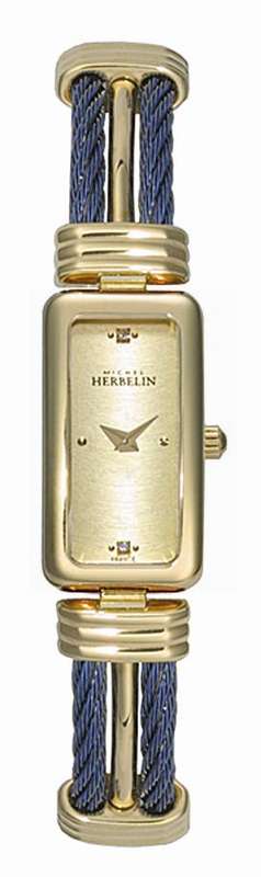 Michel Herbelin Womens Gold Plated Rope Watch 1014-BT13  - *** R 8,000-00 ***