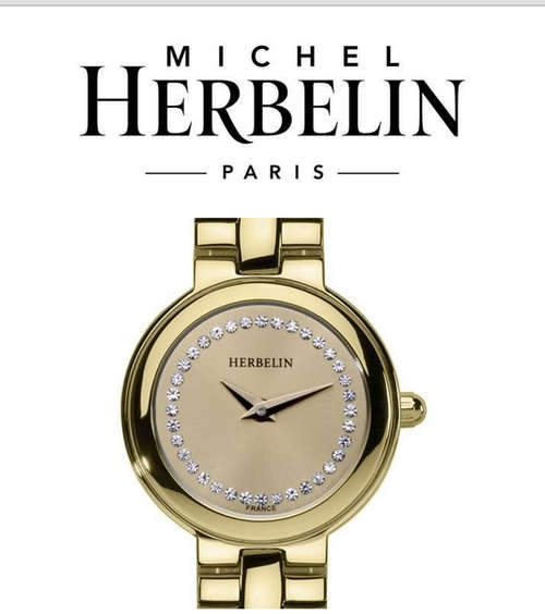 MICHEL HERBELIN LADIES GOLD PLATED BRACELET WATCH - 17412 *** R 12,000-00 ***