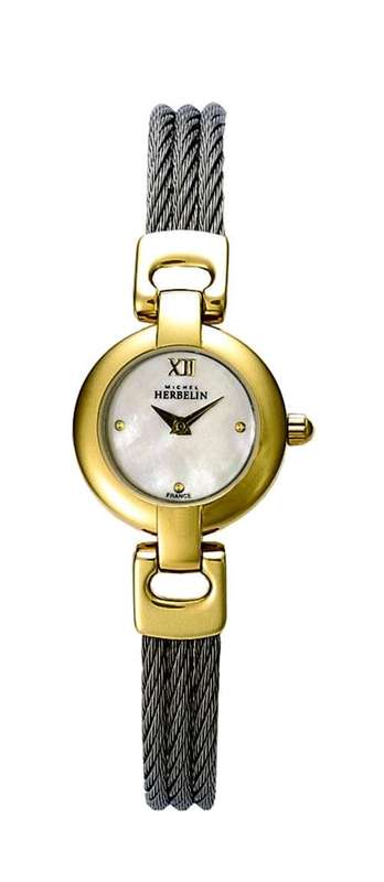 Michel Herbelin Womens S/S MOP Dial Cable Collection Band Watch 17005_BT19 *** R 8,000-00 ***