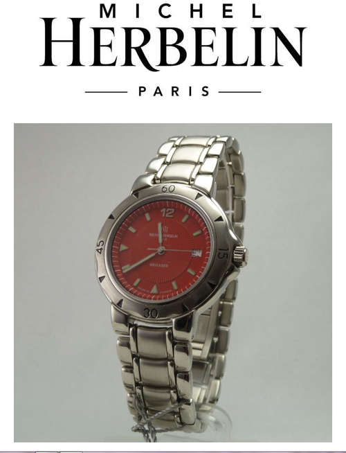 Michel Herbelin 12431 Meharee RED DIAL MENS Watch  - *** R 8,000-00 ***