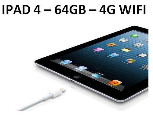IPAD 4 | 64GB | 4G | WiFi | LATEST | BLACK | IN BOX | GENUINE APPLE ***  IPAD4 RETINA DISPLAY  ***