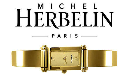 MICHEL HERBELIN Gold Plated Stainless Steel Womens watch 1048/MP13 - *** R 8,000-00 ***